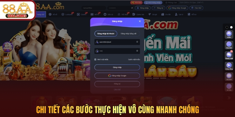 Chi tiết các bước thực hiện vô cùng nhanh chóng 